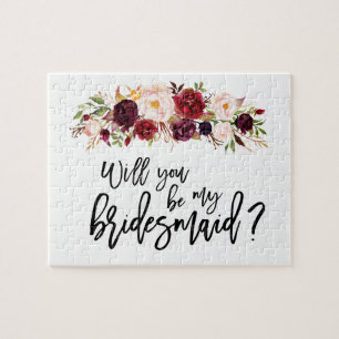 Floral Boho Marsala   Puzzle de propositions de Br
