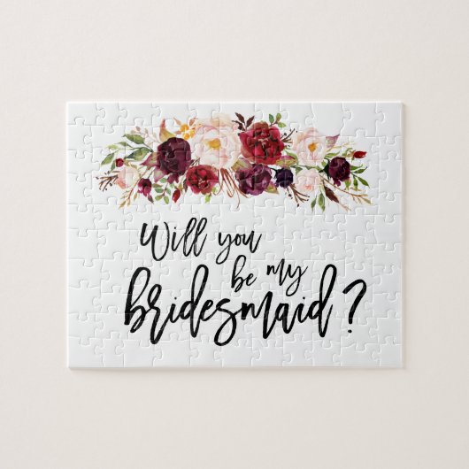 Floral Boho Marsala | Puzzle de propositions de Br (Horizontal)