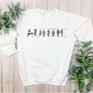 Floral Boho Minimal Auntie Sweatshirt