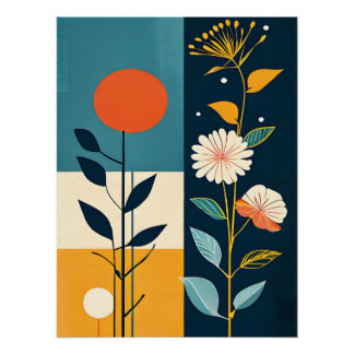 Floral Boho Modern Poster Perfect Poster
