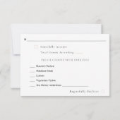 Floral Boho neutre rustique w Repas RSVP S2 (Dos)