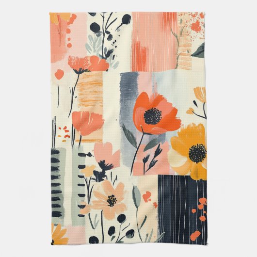 Floral Boho Patchwork Theedoek (Verticaal)