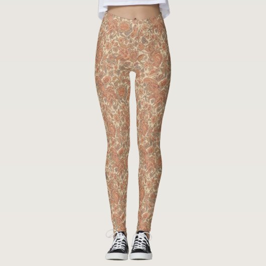Floral Boho Pattern – Artistic Bohemian Botanical  Leggings (Voorkant)