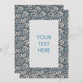 Floral Boho Pattern Blank Kaart Invitation (Voorkant / Achterkant)