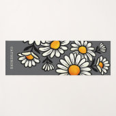 Floral Boho Pattern Custom Name Yoga Mat (Voorkant (horizontaal))