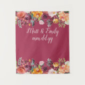 Floral Boho Photo Booth Prop Fall Bruiloft Achterg Wandkleed (Voorkant)