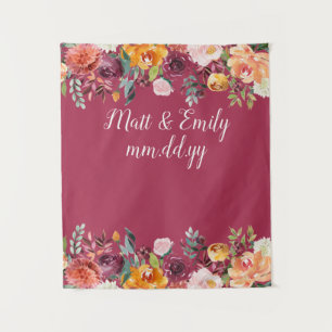 Floral Boho Photo Booth Prop Fall Bruiloft Achterg Wandkleed