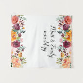 Floral Boho Photo Booth Prop Fall Bruiloft Achterg Wandkleed (Voorkant (horizontaal))