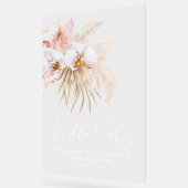 Floral Boho Rose Baby shower Bienvenue (Angle)