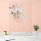 Floral Boho Rose Baby shower Bienvenue (Mariage)