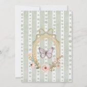 Floral Boho Sage Baby shower Uitnodiging (Achterkant)