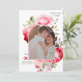 Floral Boho Save the Date Invitations (Debout devant)