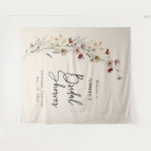 Floral Boho Vrijgezellenfeest Wandkleed (Voorkant (horizontaal))