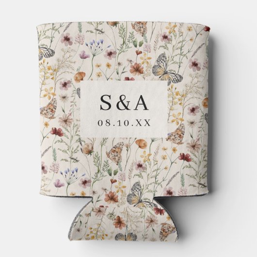 Floral Boho Wedding Blikjeskoeler (Achterkant)