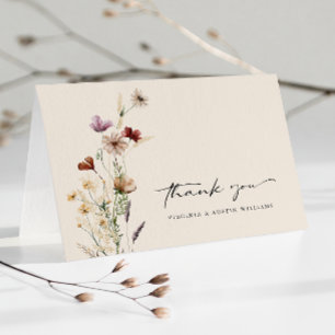Floral Boho Wedding Hartelijk dank Bedankkaart