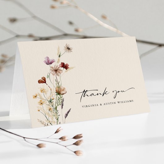 Floral Boho Wedding Hartelijk dank Bedankkaart