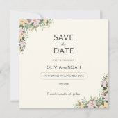 Floral boho wedding save the date (Devant)