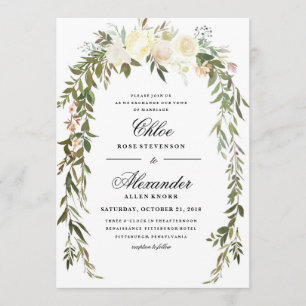 Floral Boho Wedding Uitnodiging