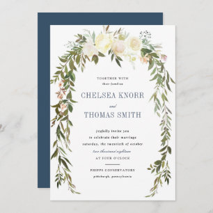Floral Boho Wedding Uitnodiging
