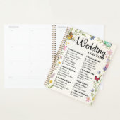 Floral Boho Wildflowers Wedding Checklist Planner (Display)
