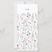 Floral boho zomer eenvoudige bruiloft programma (Achterkant)