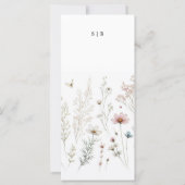 Floral boho zomer eenvoudige bruiloft programma (Achterkant)