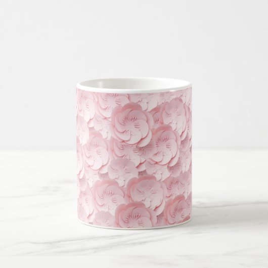 Floral Boisson Merci Mug couleur rose douce (Centre)
