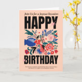 Floral Bonne carte d'anniversaire (Fleur jaune)