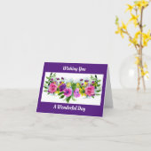 Floral Bonne Carte de voeux d'anniversaire (Fleur jaune)