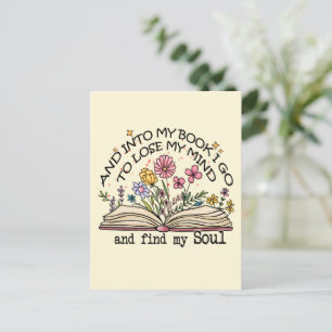 Floral Book Lover Briefkaart