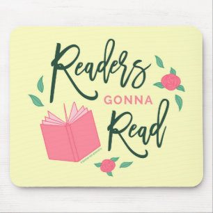 Floral Bookish Readers zullen lezen Muismat