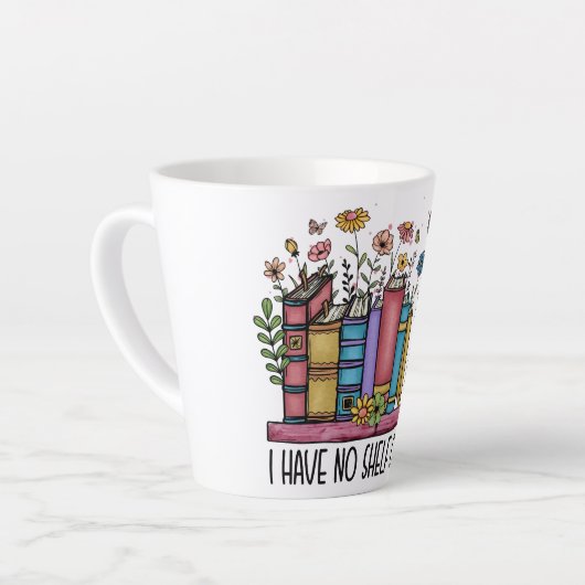 Floral Books en Cat Latte Mok (Linkerhoek)