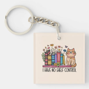 Floral Books en Cat Sleutelhanger