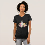 Floral Border Collie T-shirt (Voorkant volledig)