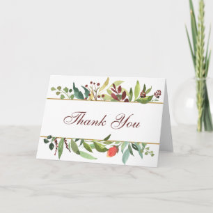 Floral Border Dank je creditcard Kaart