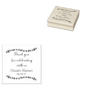 Floral Border Dank u Rubber Stamp Rubberstempel (Gestempeld)