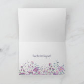 Floral Border Name Day Kaart (Binnen)