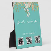  Floral Border Social Media Scan Codes Fotoplaat (Zijkant)