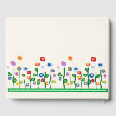 Floral border Spring bruiloft Gastenboek (Achterkant)