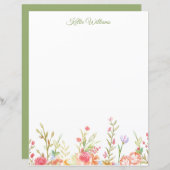 Floral Border Stationery (Voorkant / Achterkant)