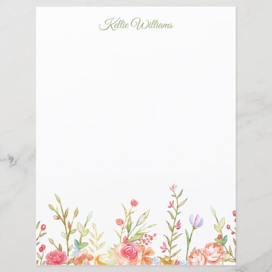 Floral Border Stationery (Voorkant)