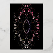  Floral Border Sweet 16 Uitnodiging (Achterkant)