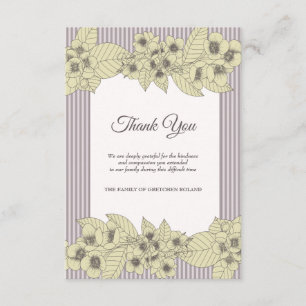 Floral Border Sympathie Hartelijk dank Bedankkaart