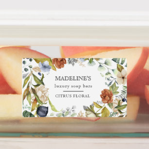 Floral Borders Zeep Bars Elegante Lijm Labels