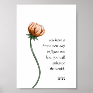 Floral Boss Lady Motivatie Citaat Poster