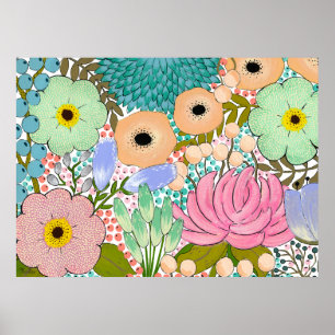Floral Botanical Artist Impression Poster