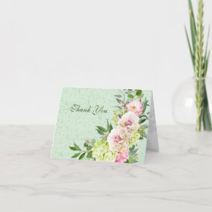  Floral Botanical Dank je wel Bedankkaart