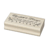 Floral Botanical Leaves Bruiloft Retouradres Rubberstempel (Stempel)