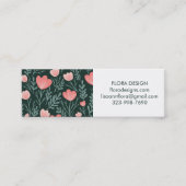 Floral Botanical Pattern Green Order Bedankt Mini Visitekaartje (Voorkant)