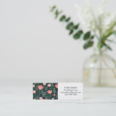 Floral Botanical Pattern Green Order Bedankt Mini Visitekaartje (Staand voorkant)